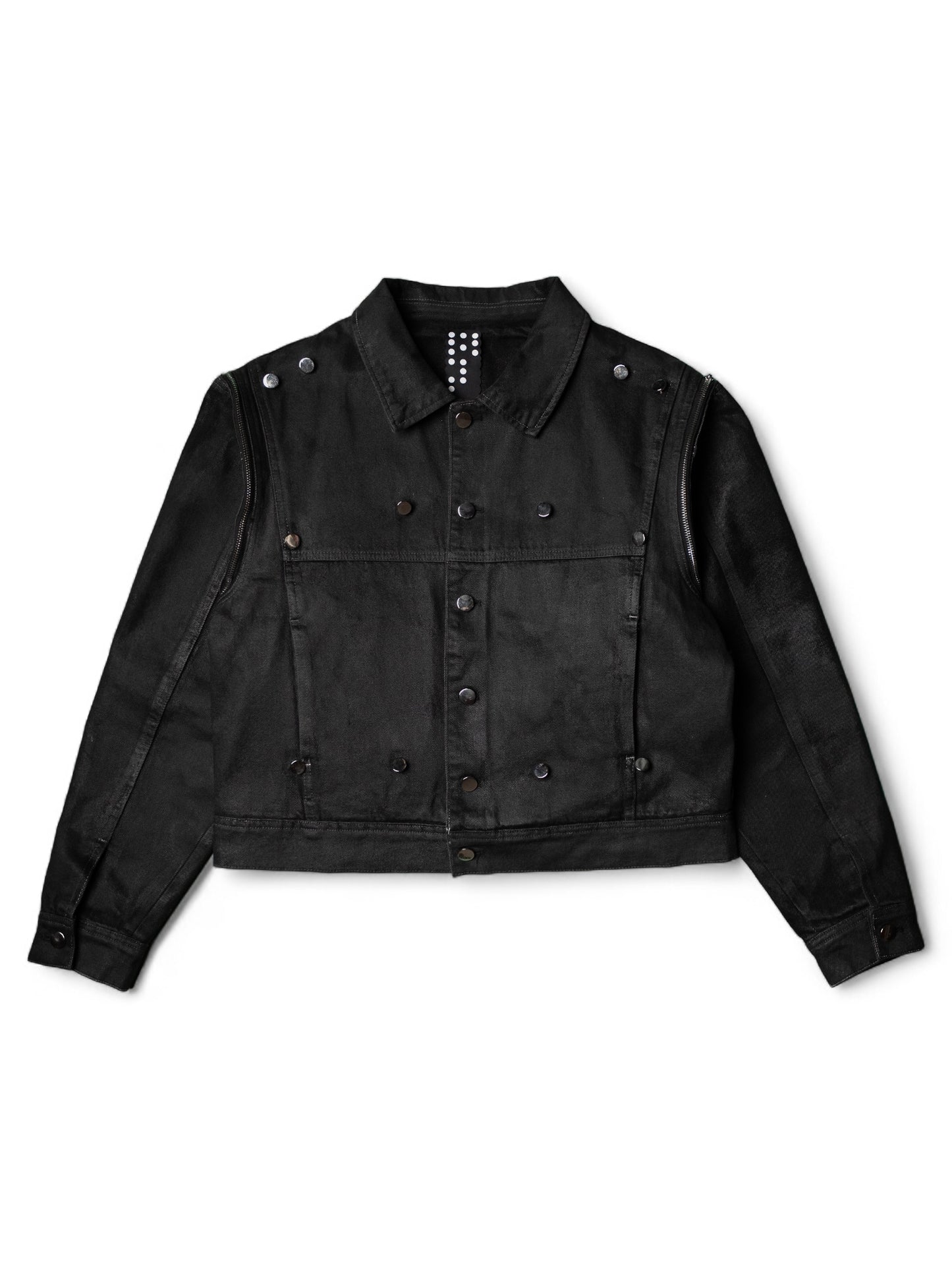 .Black Convertible Fur Jacket