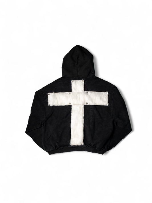 .Reversible Cross Hoodie