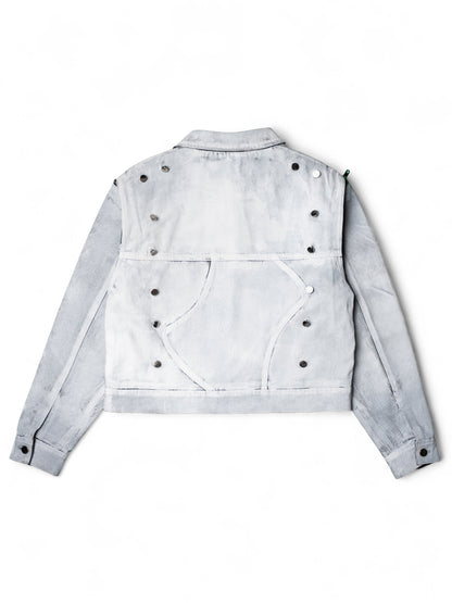 .White Convertible Fur Jacket