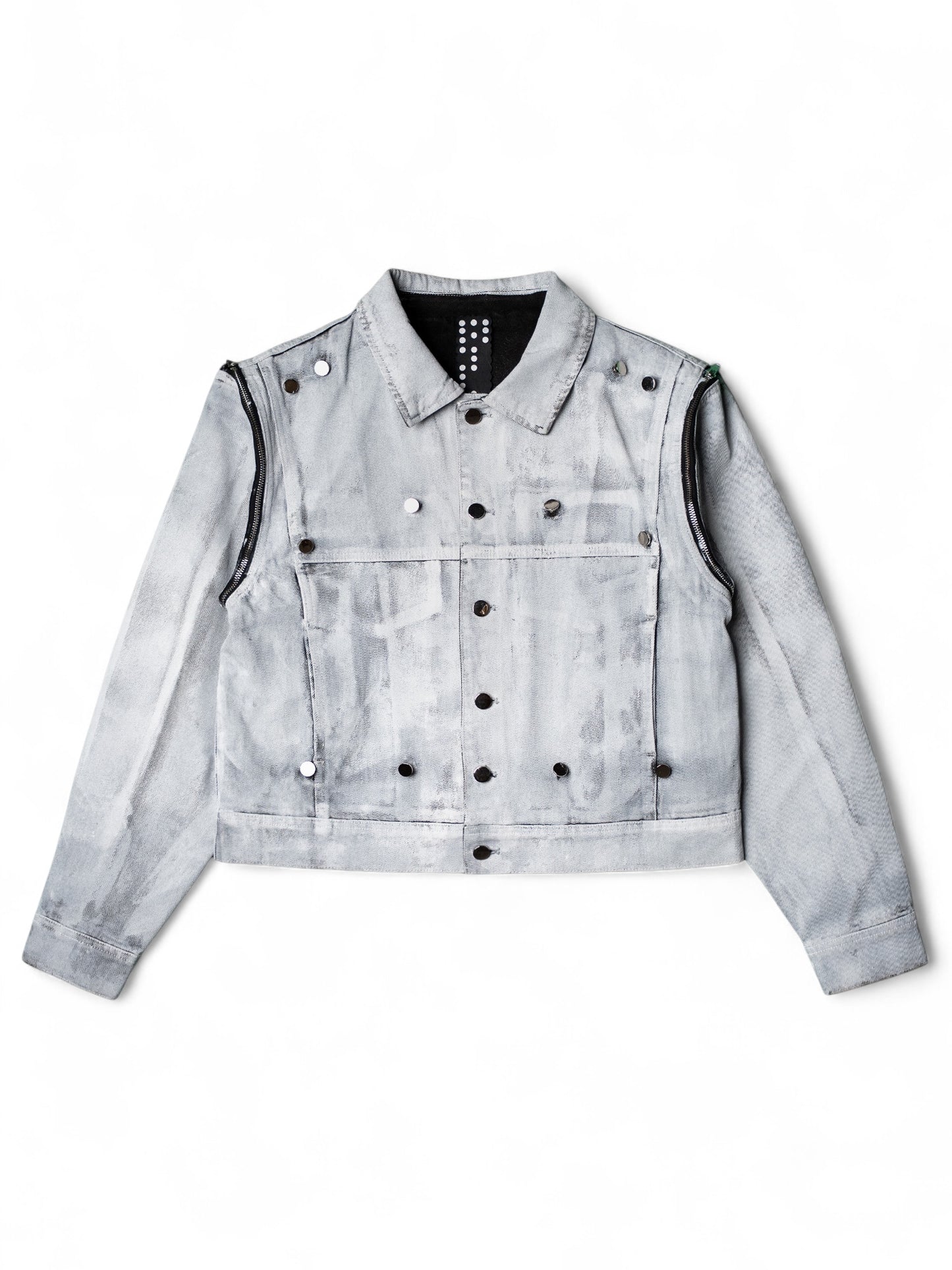 .White Convertible Fur Jacket